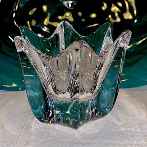 1970’s ORREFORS crystal BELLE TULIP candy dish, crystal 4” bowl.  VINTAGE!!